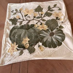 POTTERY BARN ~ 20x20 harvest embroidered pillow covers
